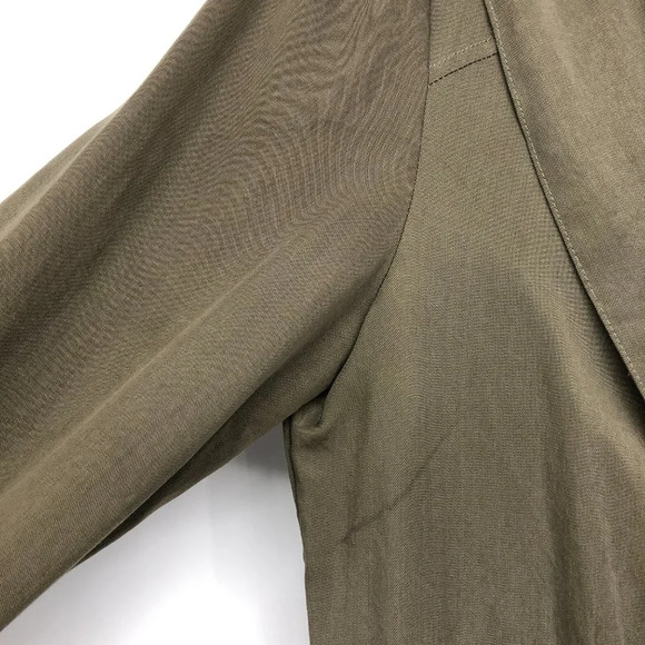 Alfani olive army green full zip hooded anorak jacket size 6 - Picture 8 of 15